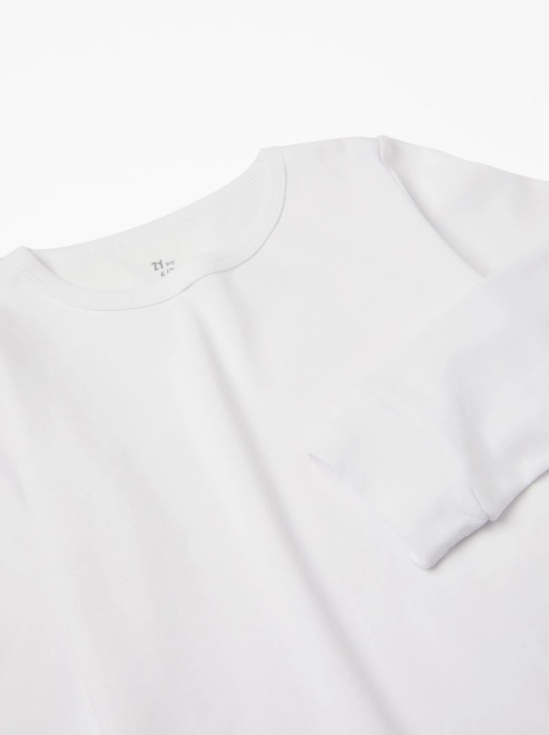 Pack 3 Maillots de Corps Blanc - Kiabi