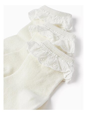 Chaussettes bébé Fille TROIS KILOS SEPT - 0-6 mois Blanc Gris Vert Petites  fleurs Blanc et gris - Cdiscount Prêt-à-Porter