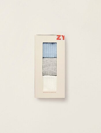 Pack 3 Paires de Chaussettes Côtelées