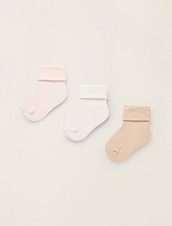 Pack 3 Paires de Chaussettes Côtelées