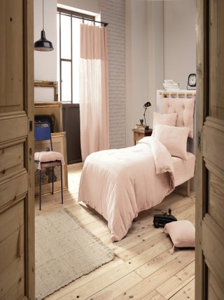 Pack 3 Pièces 1 Housse de couette  + 1 Taie 60x60  + 1 Drap housse 90x190 - Rose