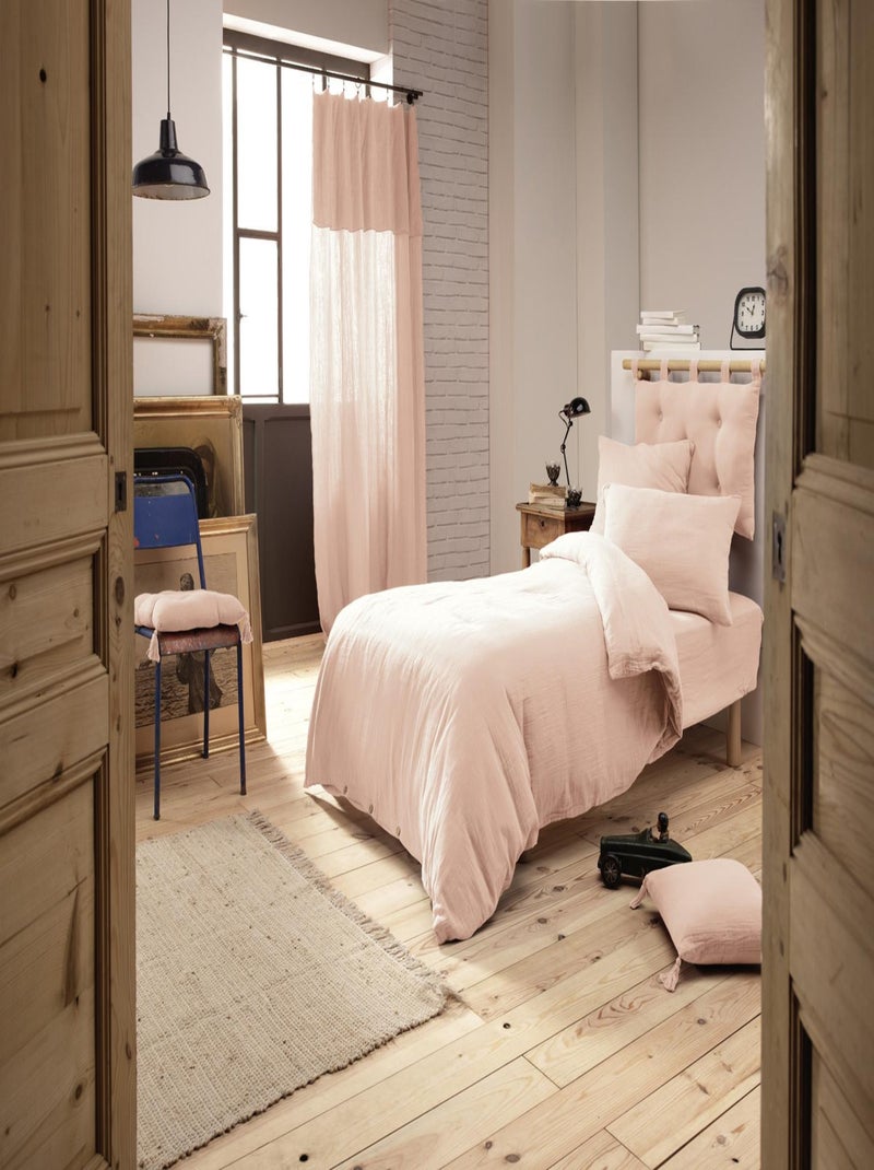 Pack 3 Pièces 1 Housse de couette  + 1 Taie 60x60  + 1 Drap housse 90x190 - Rose Rose - Kiabi