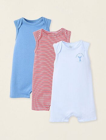 Pack 3 Pyjamas-Combinaisons en Coton
