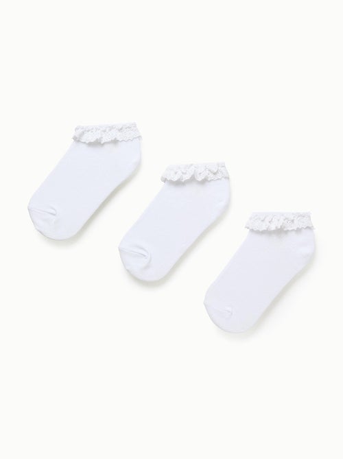Pack 3 Socquettes à Volants en Crochet - Kiabi