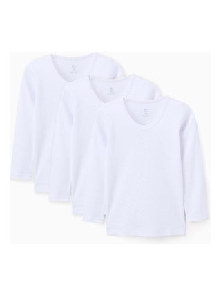 Pack 3 T-shirts Intérieurs en Coton Pointelle