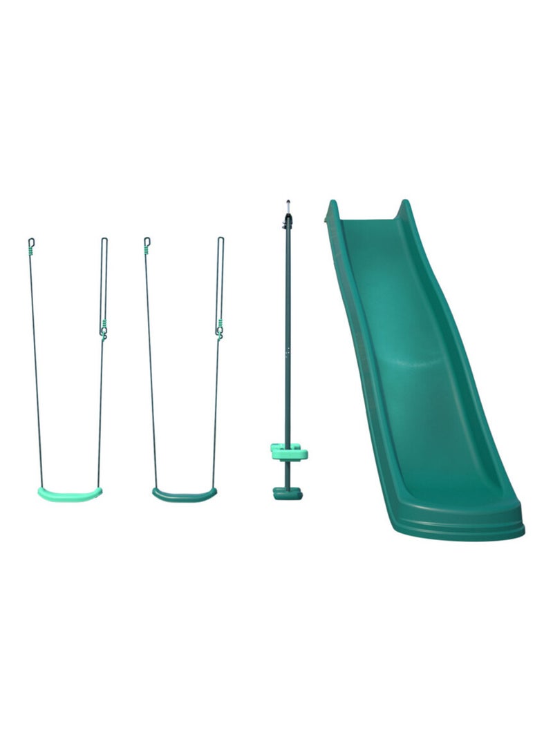 Pack 4 agrès SOULET pour portique H222 cm : 2 balançoires 1 vis à vis et 1 toboggan N/A - Kiabi