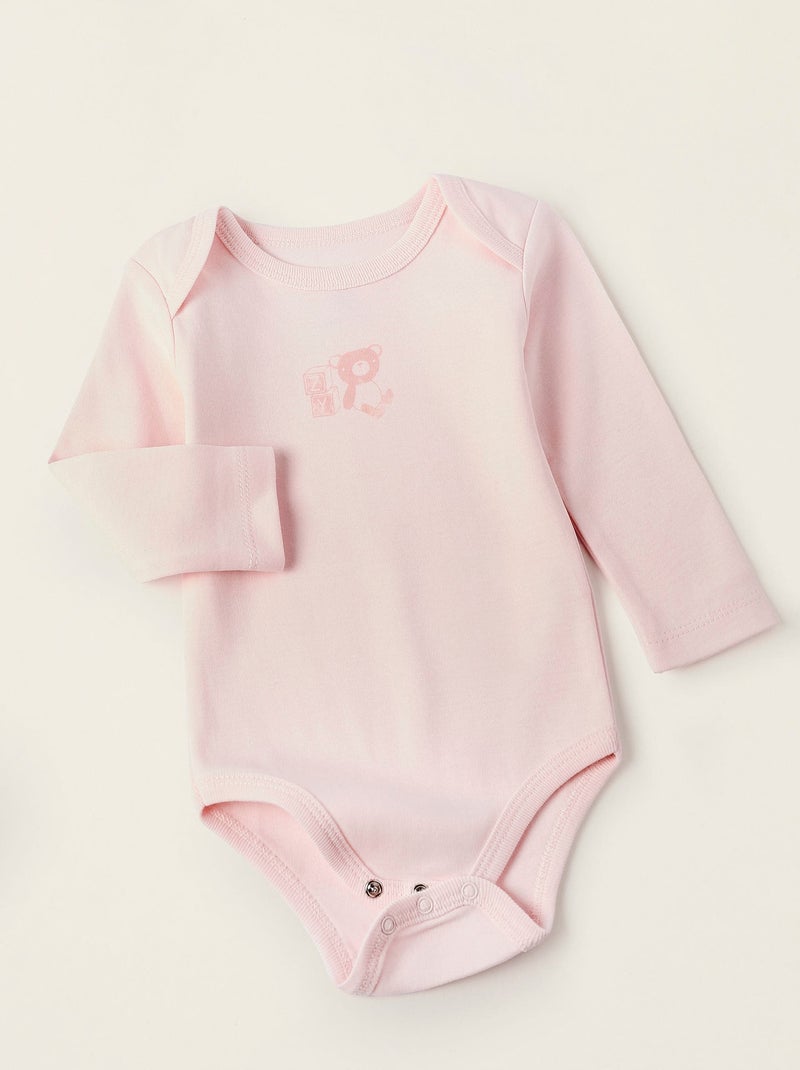 Pack 4 Bodies à Manches Longues Multicolore - Kiabi