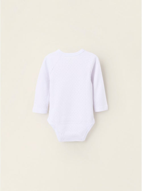 Pack 4 Bodies Croisés en Pointelle - Kiabi