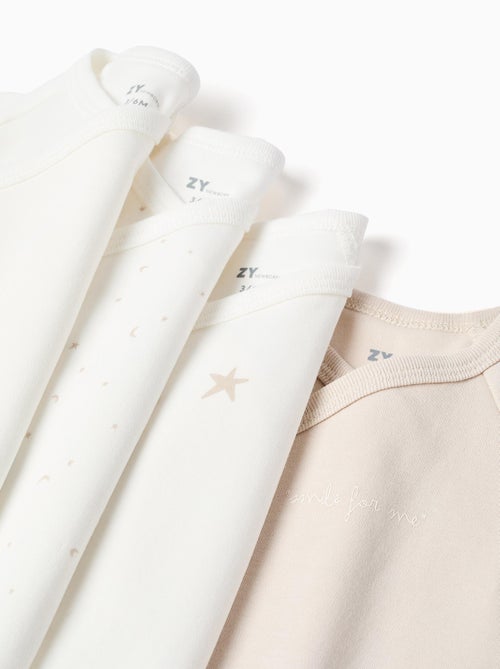 Pack 4 bodies croisés unis/imprimés - Kiabi