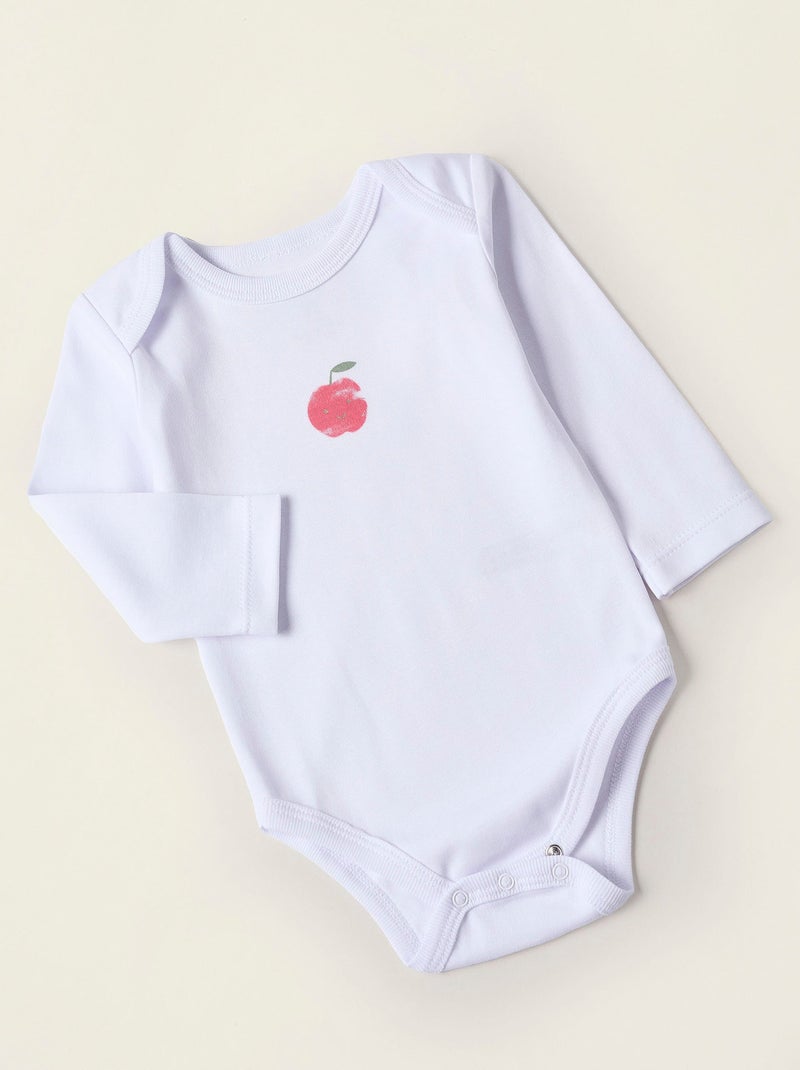 Pack 4 Bodies de Coton Blanc - Kiabi