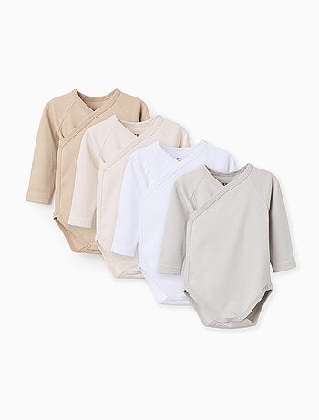 Pack 4 Bodies de Coton en Croisé
