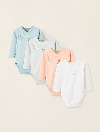 Pack 4 Bodies de Coton en Croisé