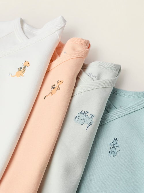 Pack 4 Bodies de Coton en Croisé - Kiabi