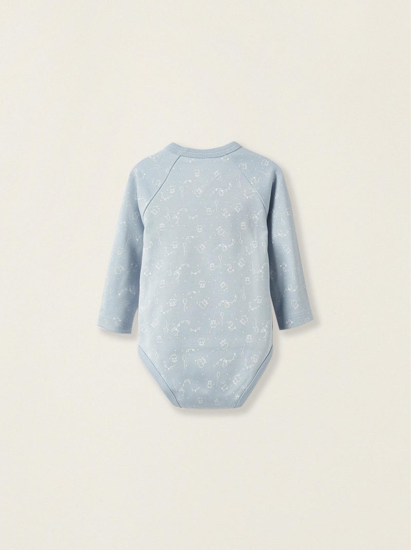 Pack 4 Bodies pour Bébé et Nouveau-Né 'Hippopotame' manches longues EARLY BLOOM Multicolore - Kiabi