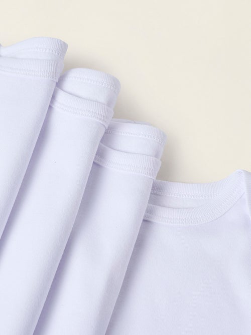Pack 4 Bodies Unis peigné en Coton - Kiabi