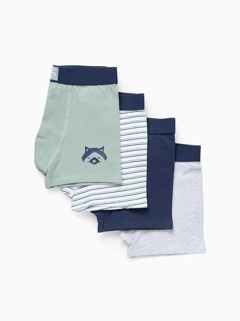 Pack 4 Boxers Multicolore - Kiabi