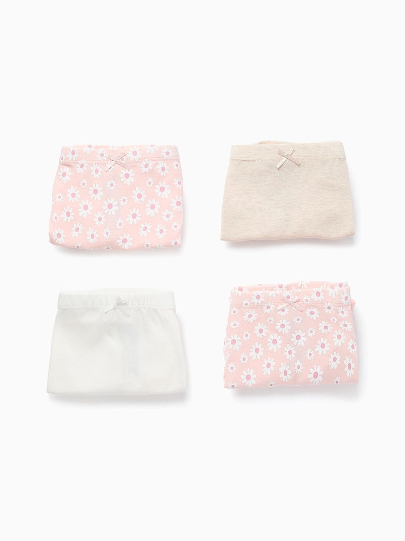 Pack 4 Boxers Unis/avec Motif Multicolore - Kiabi
