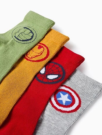 Pack 4 Paires de Chaussettes Avengers