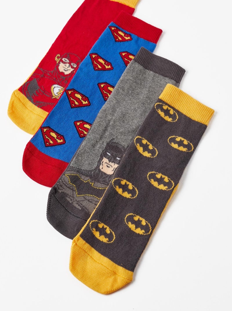 Pack 4 Paires de Chaussettes pour Garçon 'DC Heroes'   LICENSE Multicolore - Kiabi