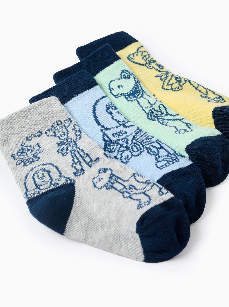 Pack 4 Paires de Chaussettes Toy Story Bleu Jaune Gris - Kiabi