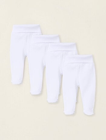 Pack 4 Pantalons à Pieds en Coton