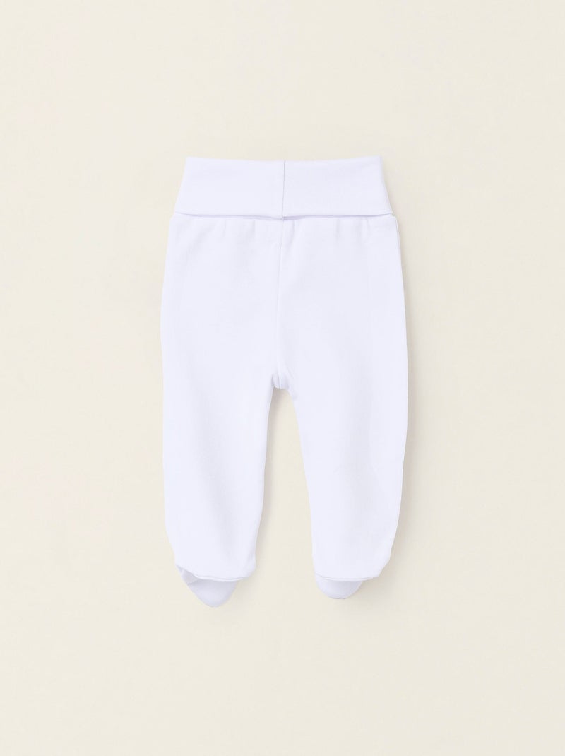 Pack 4 Pantalons à Pieds en Coton Blanc - Kiabi