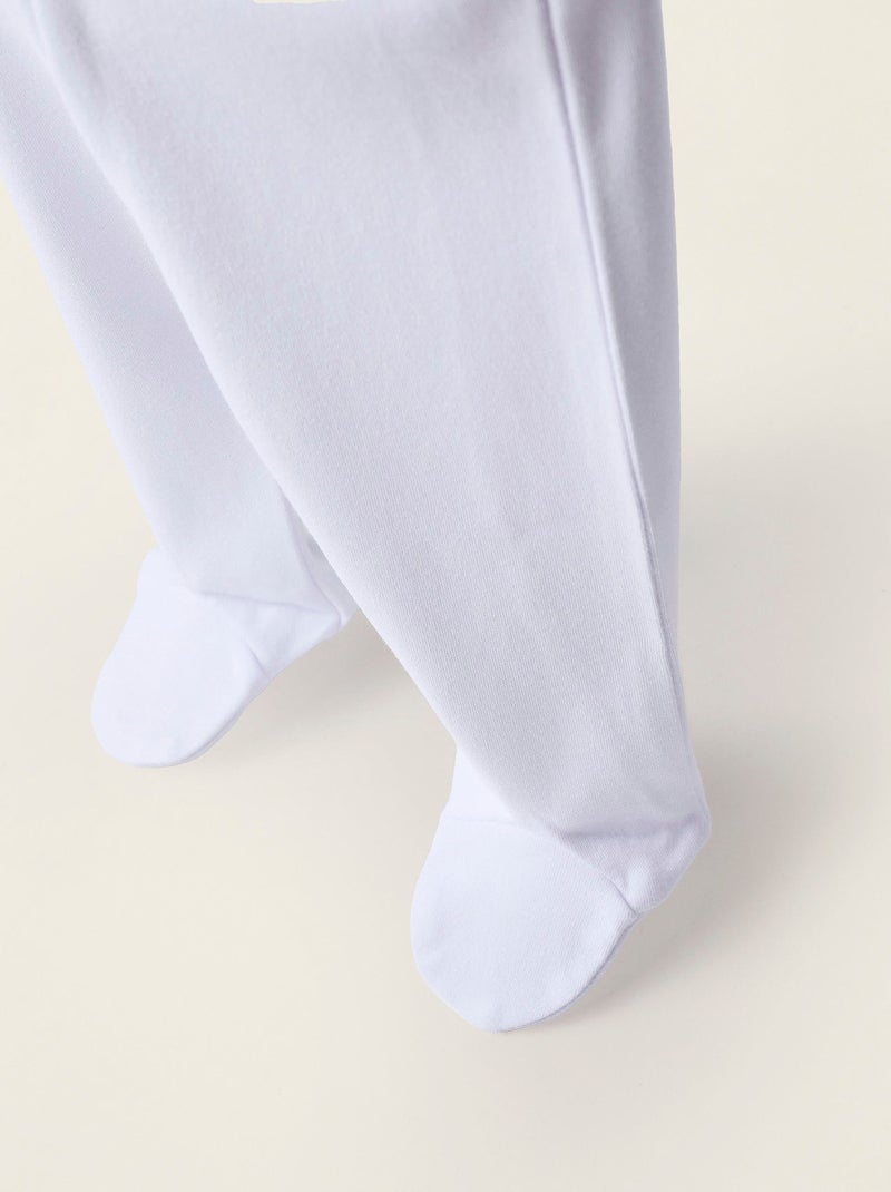 Pack 4 Pantalons à Pieds en Coton Blanc - Kiabi