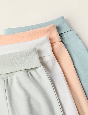 Pack 4 Pantalons à Pieds en Coton