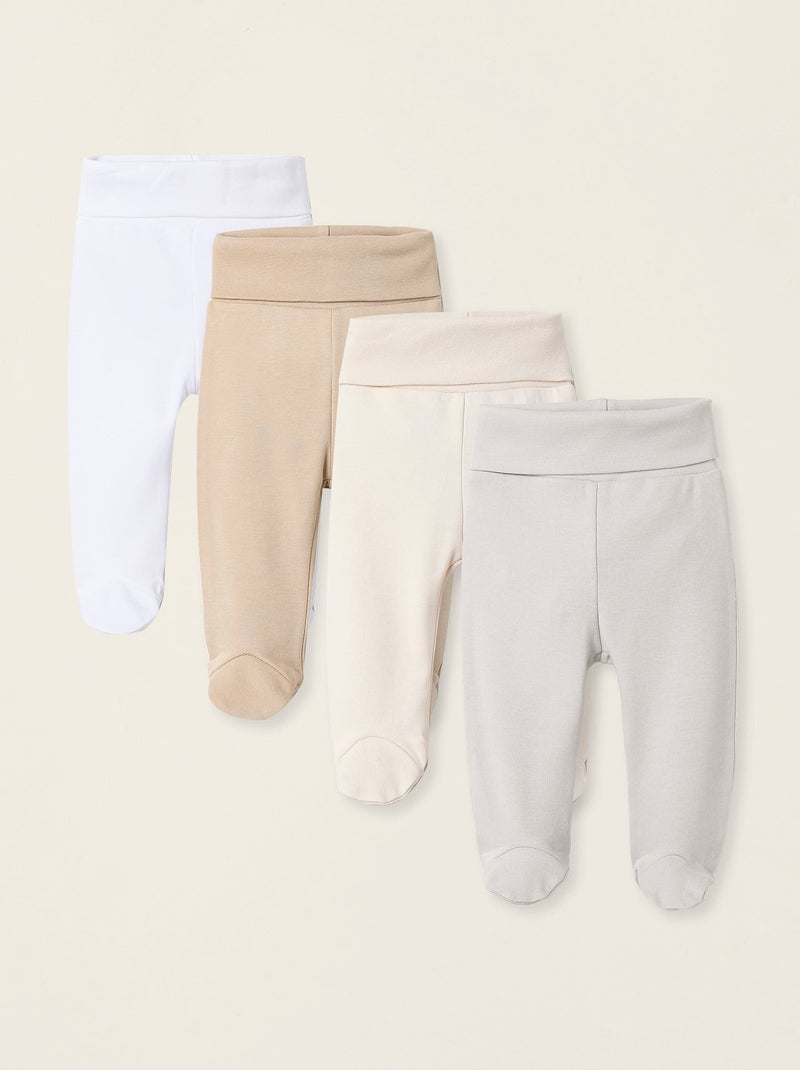 Pack 4 Pantalons à Pieds Multicolore - Kiabi