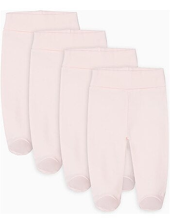 Pack 4 Pantalons avec Pieds pour Nouveau-Né et Bébé Fille   ESSENTIALS LINE - Kiabi