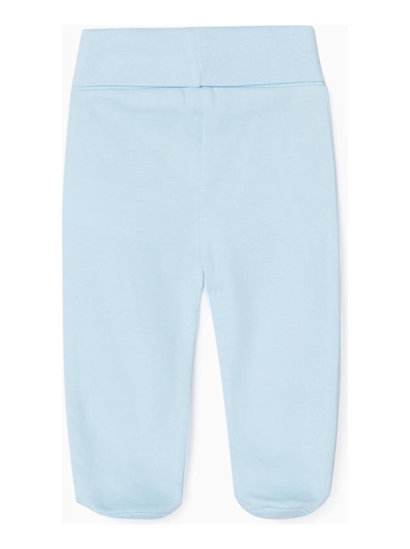 Pack 4 Pantalons avec Pieds pour Nouveau-Né et Bébé Garçon   ESSENTIALS LINE Bleu - Kiabi