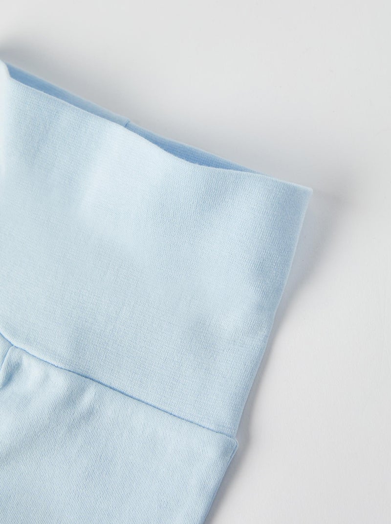 Pack 4 Pantalons avec Pieds pour Nouveau-Né et Bébé Garçon   ESSENTIALS LINE Bleu - Kiabi