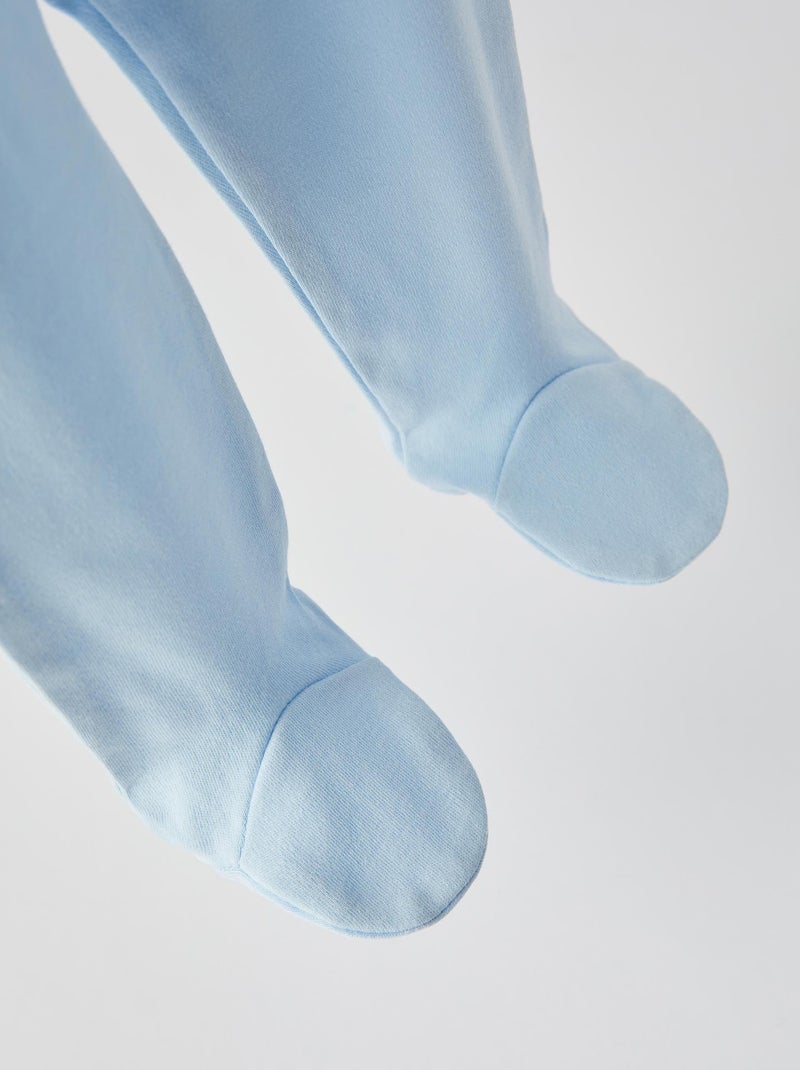 Pack 4 Pantalons avec Pieds pour Nouveau-Né et Bébé Garçon   ESSENTIALS LINE Bleu - Kiabi