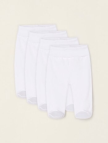Pack 4 Pantalons avec Plis et Ceinture Haute