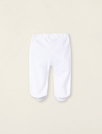 Pack 4 Pantalons en Coton avec Pieds