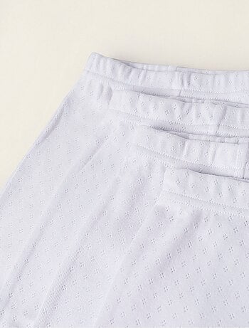 Pack 4 Pantalons en Coton avec Pieds