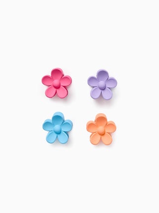 Pack 4 Pinces Crabe Colorées En Forme De Fleur
