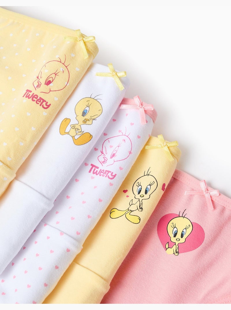 Pack 5 Culottes Tweety Blanc/Jaune/Rose - Kiabi