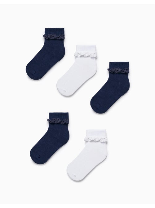 Pack 5 Paires de Chaussettes avec Crochet - Kiabi