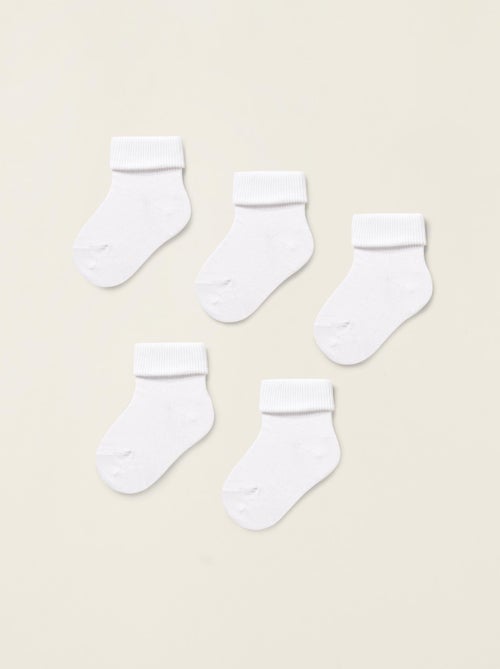Pack 5 Paires De Chaussettes Avec Revers - Kiabi