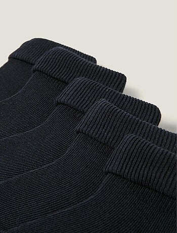 Pack 5 Paires de Chaussettes avec Revers Côtelés