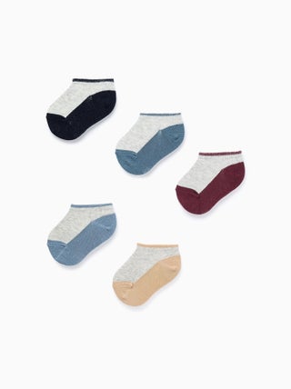 Pack 5 Paires de Chaussettes Courtes Bicolores