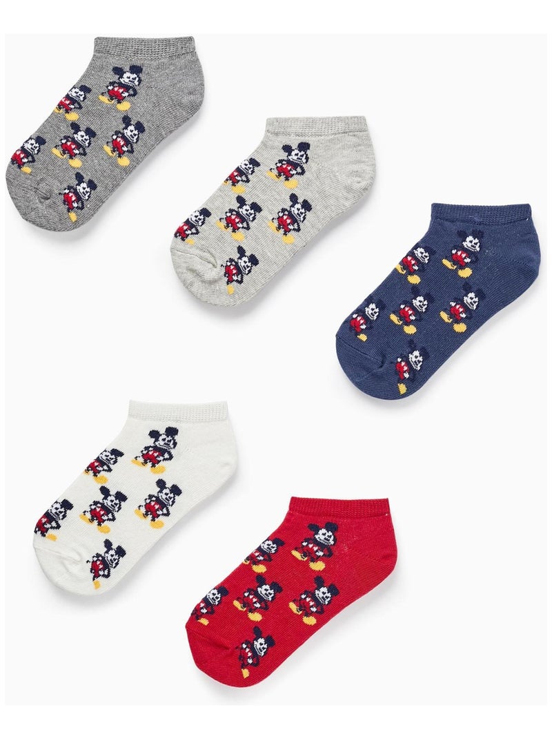 Pack 5 Paires de Chaussettes Courtes pour Garçon 'Mickey'   MICKEY Multicolore - Kiabi