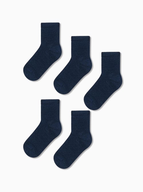 Pack 5 Paires de Chaussettes Unies - Kiabi