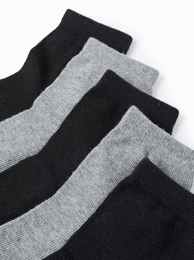 Pack 5 Paires de Chaussettes Unies Multicolore - Kiabi