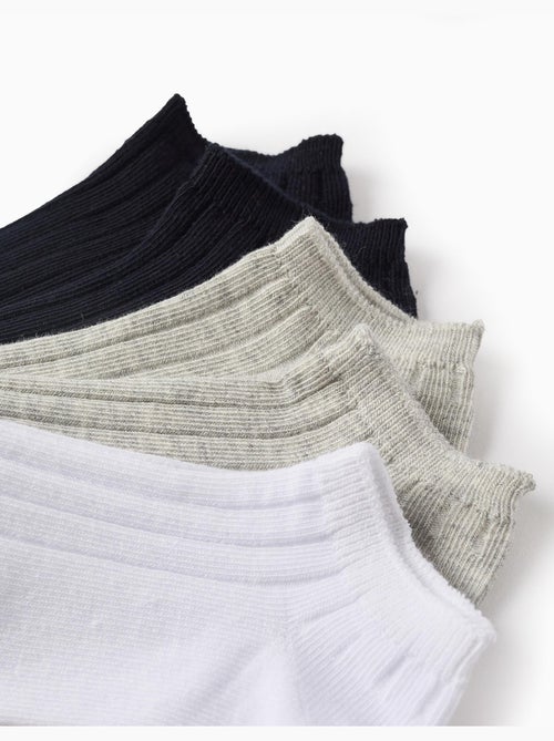 Pack 5 Paires de Socquettes Côtelées - Kiabi