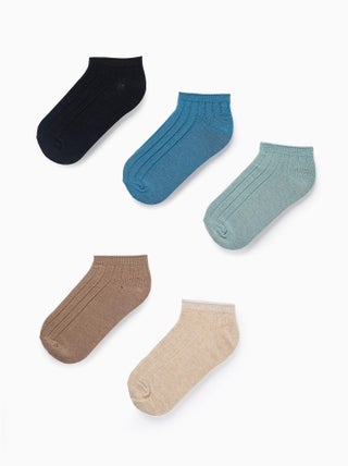 Pack 5 Paires de Socquettes Côtelées