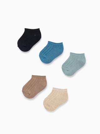 Pack 5 Paires de Socquettes Côtelées