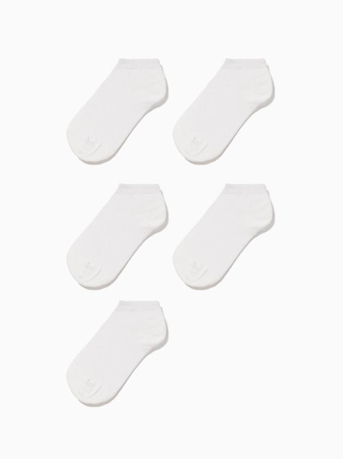 Pack 5 Paires de Socquettes Unies - Kiabi