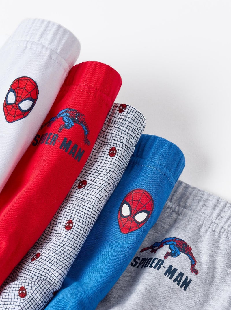Pack 5 Slips en Coton pour Garçon 'Spider-Man'   MARVEL SPIDERMAN Multicolore - Kiabi